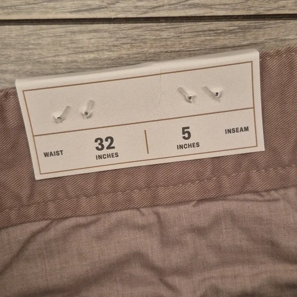 FLINT AND TINDER Solid Tan Pattern Sz 32 x 5" Mens 365 Chino Casual Shorts NEW - Picture 5 of 9